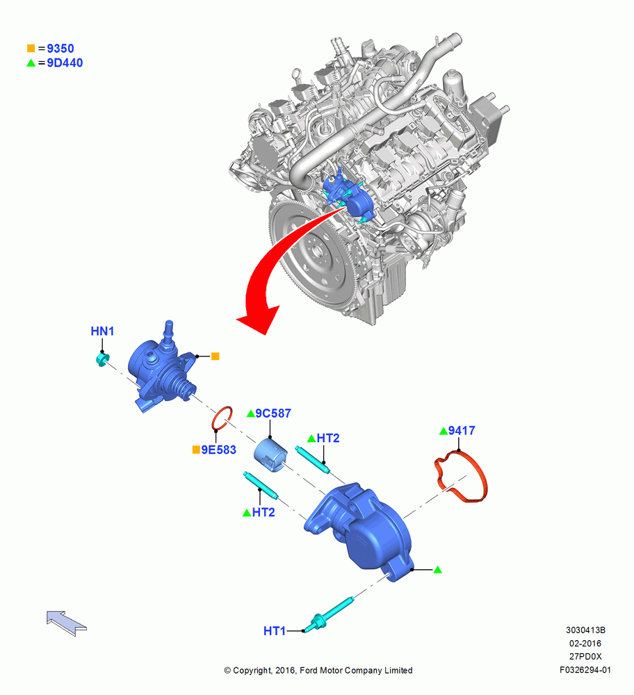 13B - Fuel Injection Pump-Engine Mounted, 2.7L DOHC 4V DI GT V6 GAS/FFV; 30/MAY/2016-05/AUG/2019