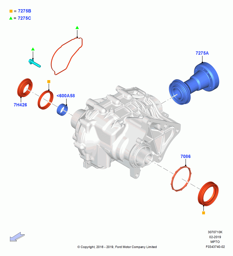 10K - Transfer Drive Components, 2.7L DOHC 4V DI GT V6 GAS/FFV, 4WD; 30/MAY/2016