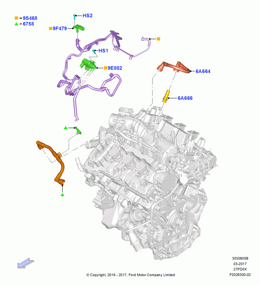 05B - Emission Control - Crankcase, 2.7L DOHC 4V DI GT V6 GAS/FFV; 30/MAY/2016-05/AUG/2019