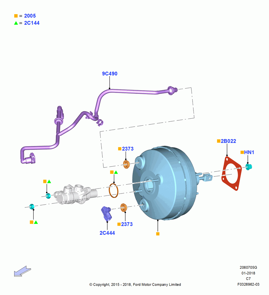 05G - Brake Booster, 2.7L DOHC 4V DI GT V6 GAS/FFV; 30/MAY/2016