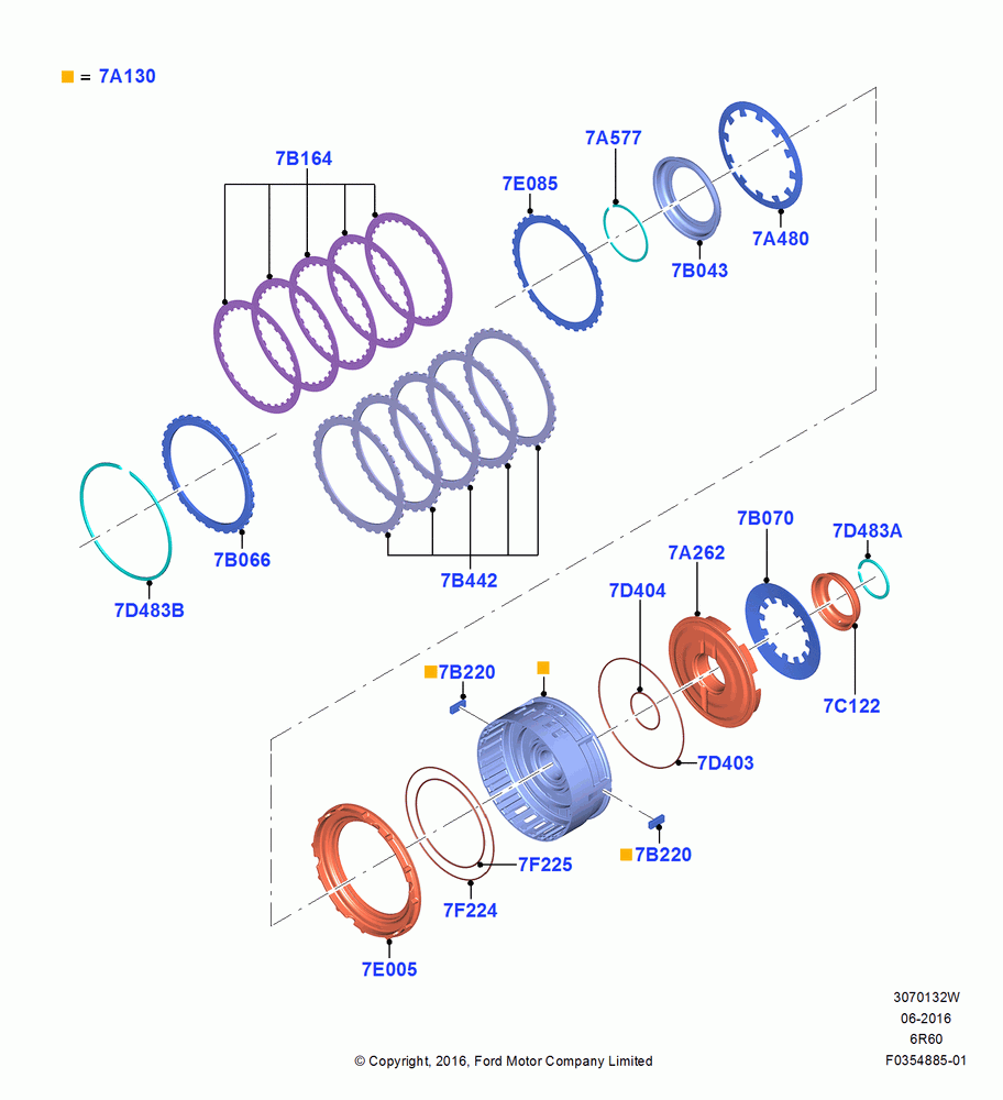 32W - Intermediate Clutch and Components, 6 Speed Auto Trans (6R100); 11/JUL/2016
