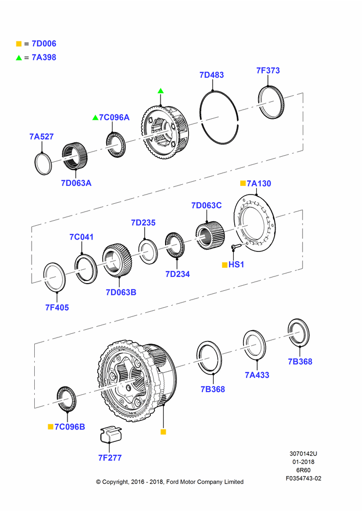 42U - Planetary Gear Sets, 6 Speed Auto Transmission (6R140), 6 Speed Auto Trans (6R140); 11/JUL/2016