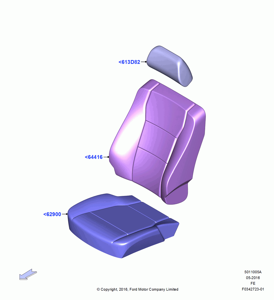05A - Front Seat Covers, Bucket Type Front Seat; 11/JUL/2016