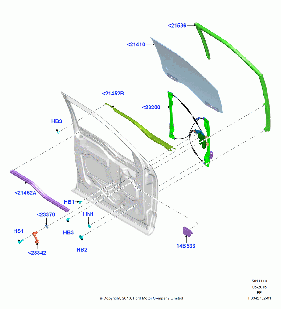 10 - Front Door Glass & Window Controls; 11/JUL/2016