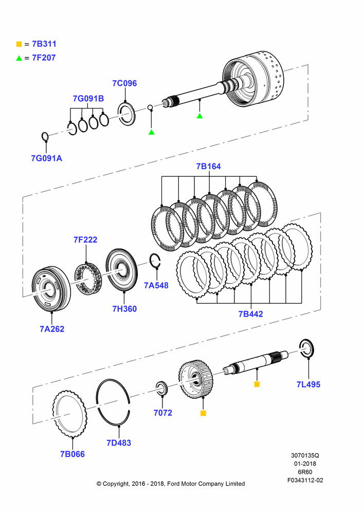35Q - Overdrive Clutch and Components, 6 Speed Auto Transmission (6R140), 6 Speed Auto Trans (6R140); 11/JUL/2016