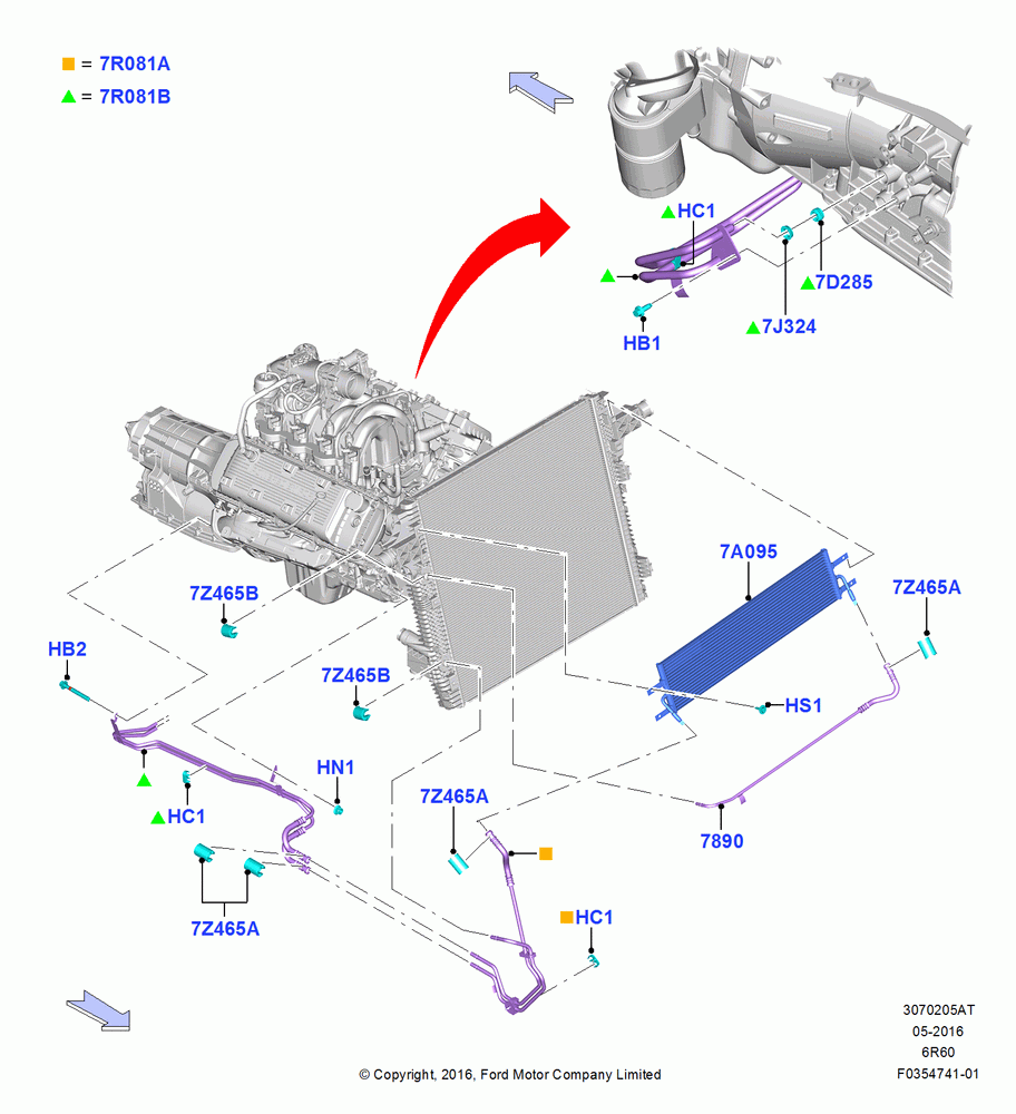 Transmission Cooling Systems, 6 Speed Auto Trans (6R100)