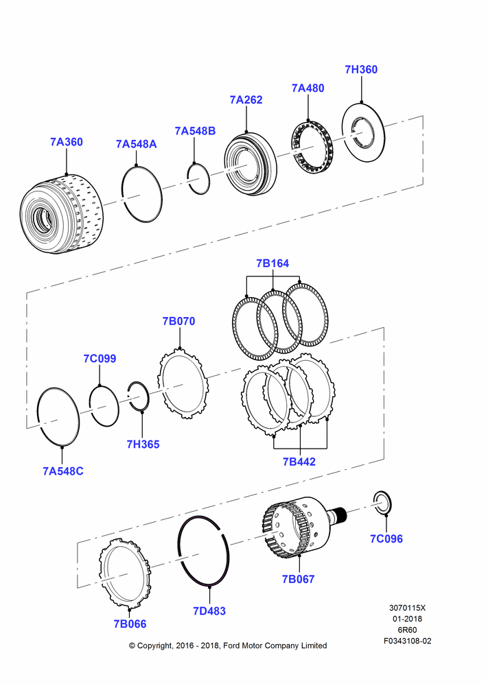 15X - Forward Clutch and Components, 6 Speed Auto Transmission (6R140), 6 Speed Auto Trans (6R140); 11/JUL/2016