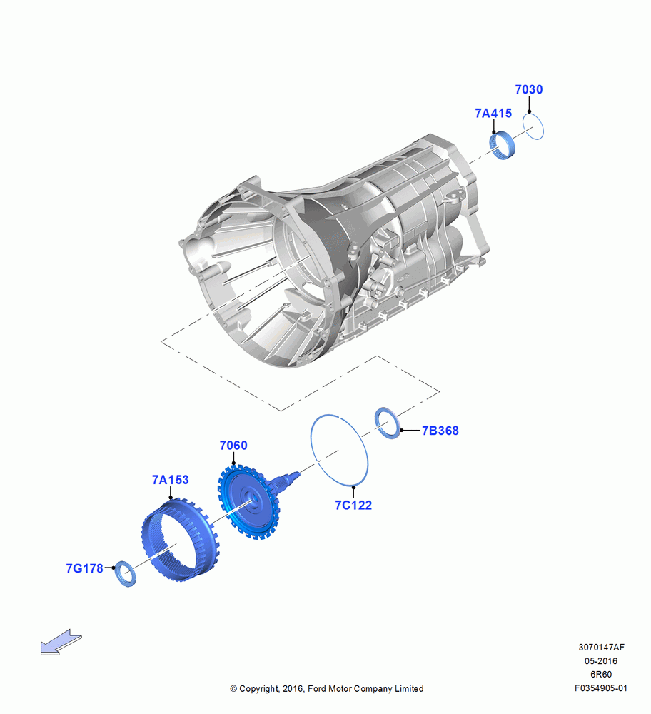 47AF - Output Shafts, 6 Speed Auto Trans (6R100), LHD 4WD (Part Time Drive); 11/JUL/2016