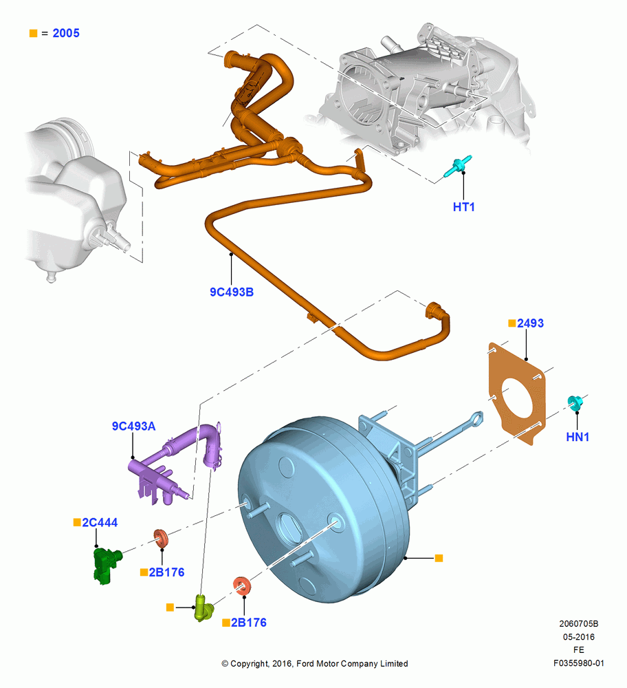 Brake Booster, 6.2L 16V OHC NA V8 Gas, Medium Duty Battery, Power 4-Wheel Disc Vacuum Boost