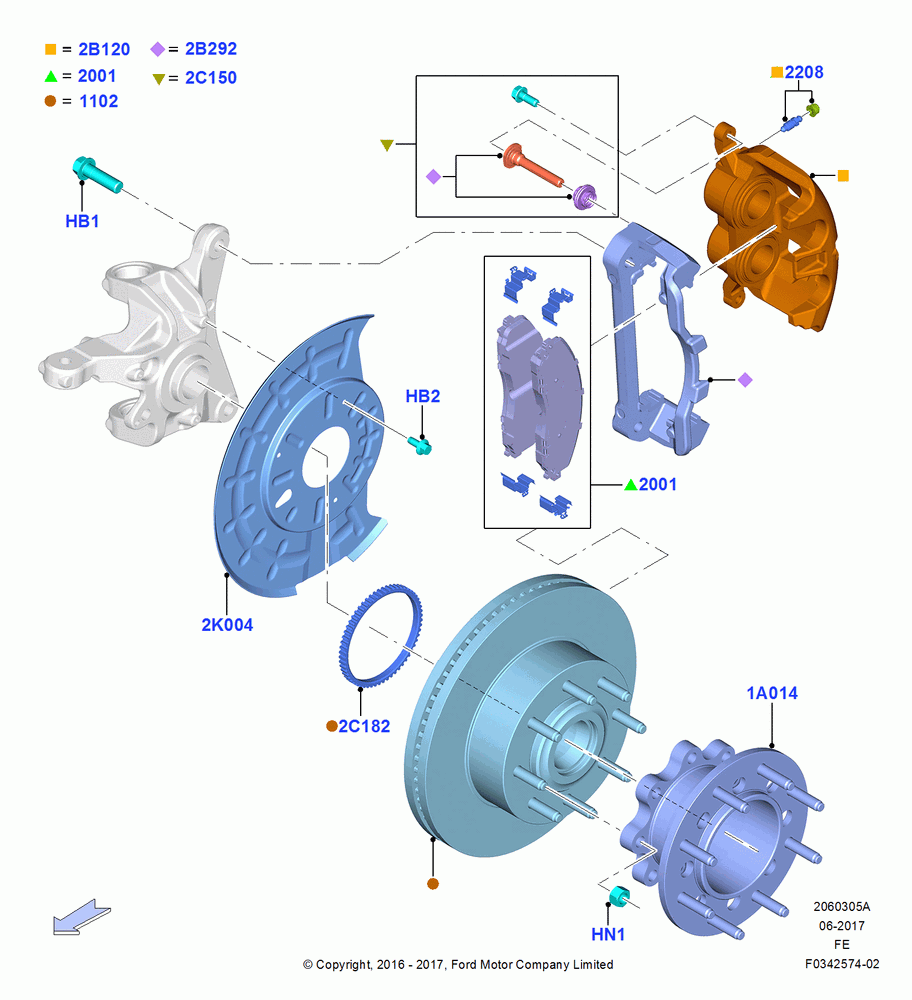 Front Brake Discs and Calipers, With Twin I Beam Suspension