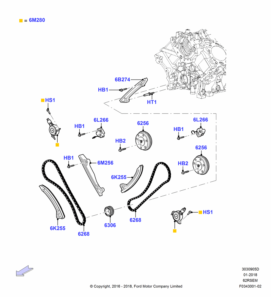 Timing Gear, 6.2L 16V OHC NA V8 Gas