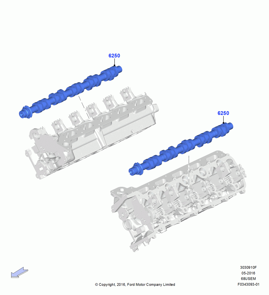 Camshaft, 6.8L Gas EFI V10