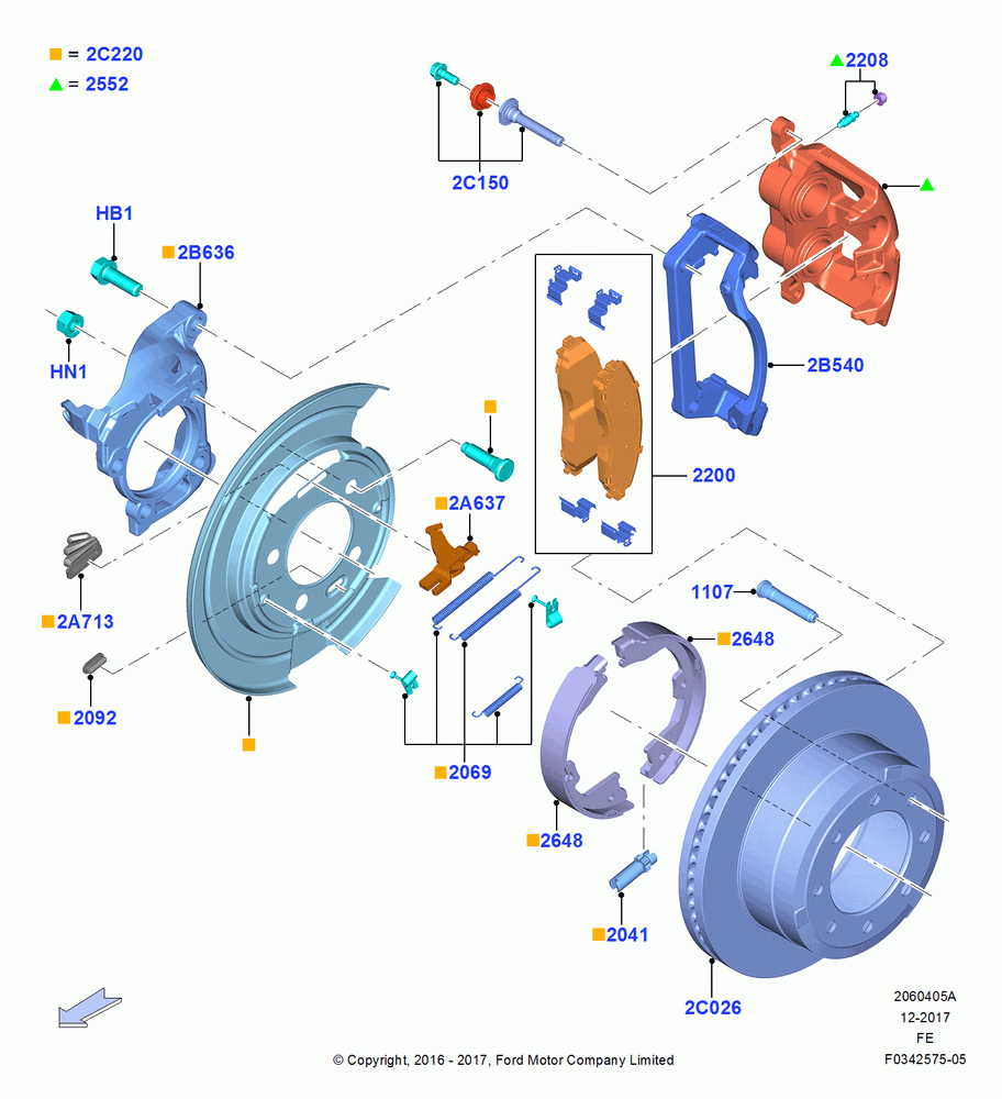 Rear Brake Discs and Calipers, All 250/350 Series