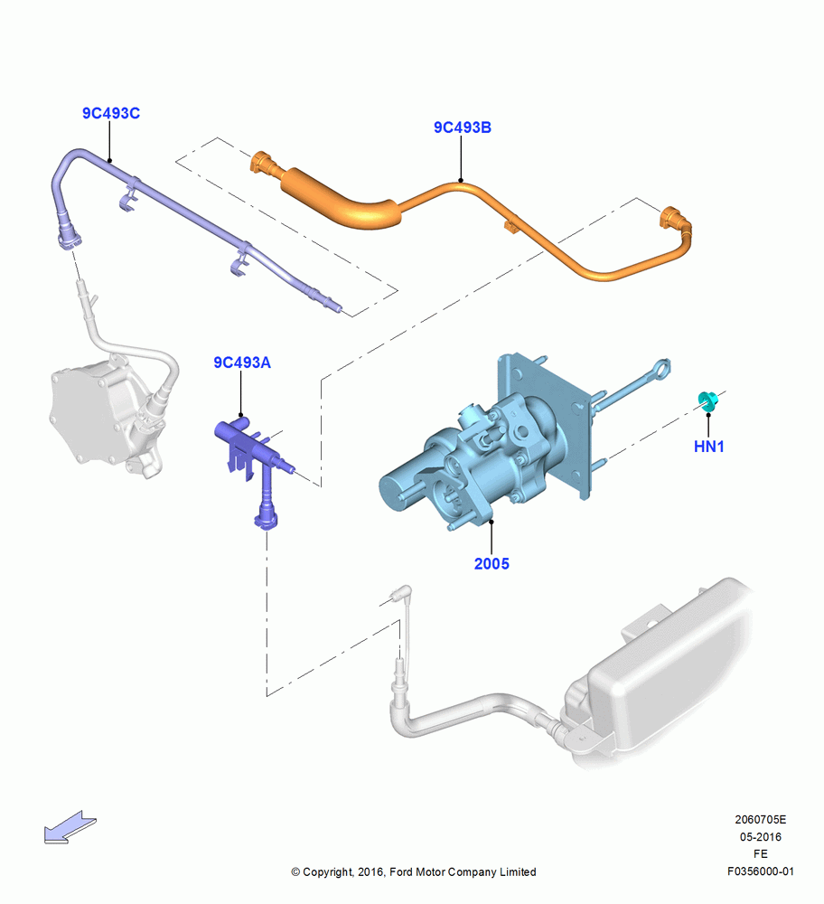 Brake Booster, 6.8L Gas EFI V10, 6.7L 4V V8 T/C Diesel, With 4 Wheel Disc Brake Hydro-Boost
