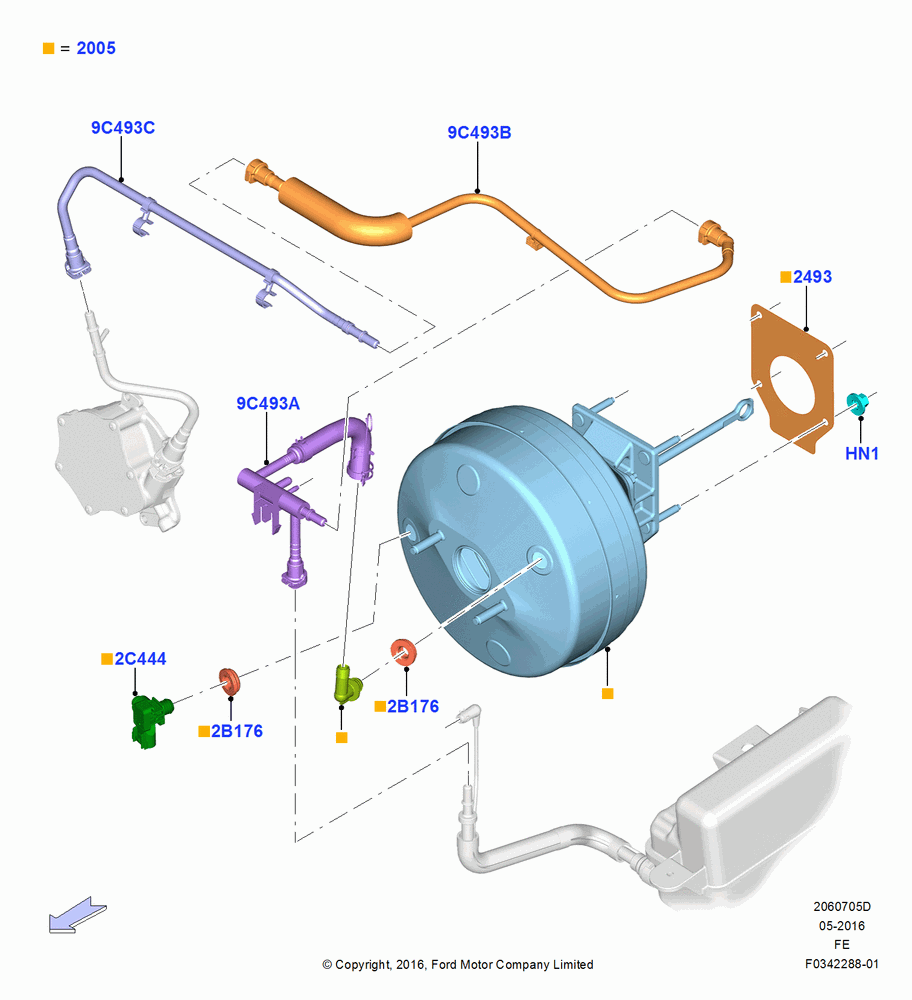 Brake Booster, 6.7L 4V V8 T/C Diesel, Power 4-Wheel Disc Vacuum Boost
