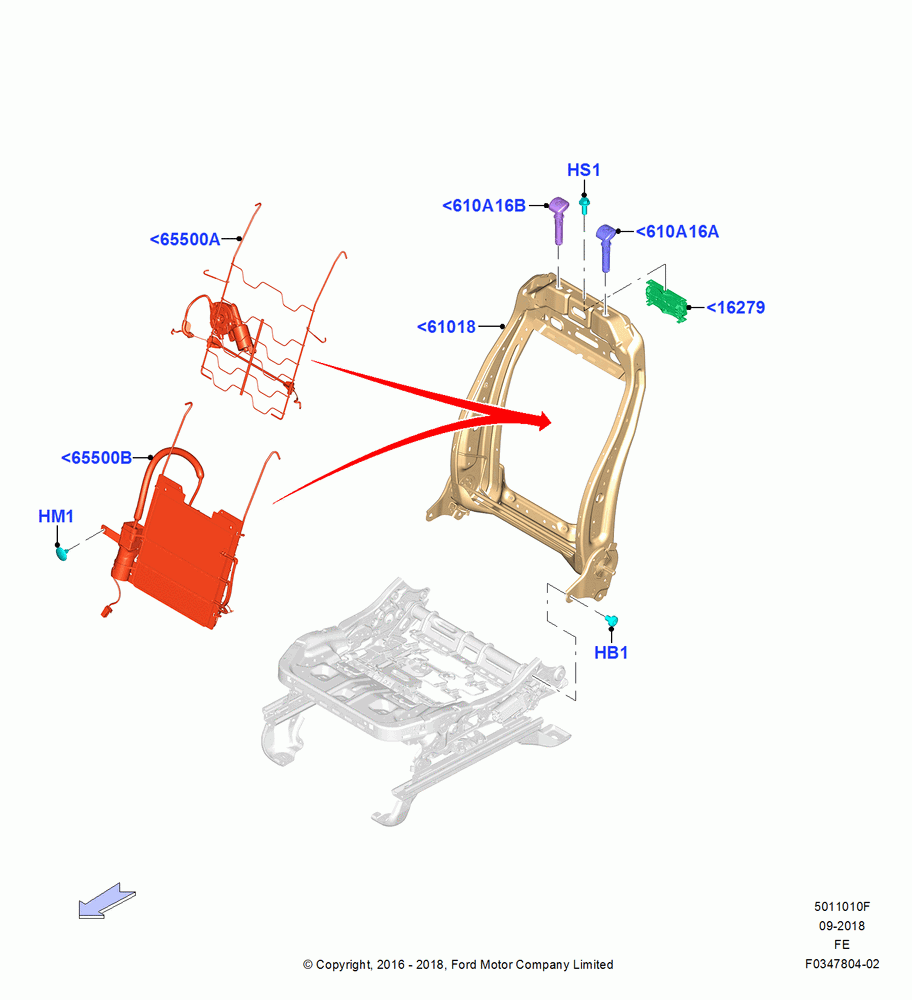 10F - Front Seat Back, Drv Power Seat Adjust With Memory; 11/JUL/2016