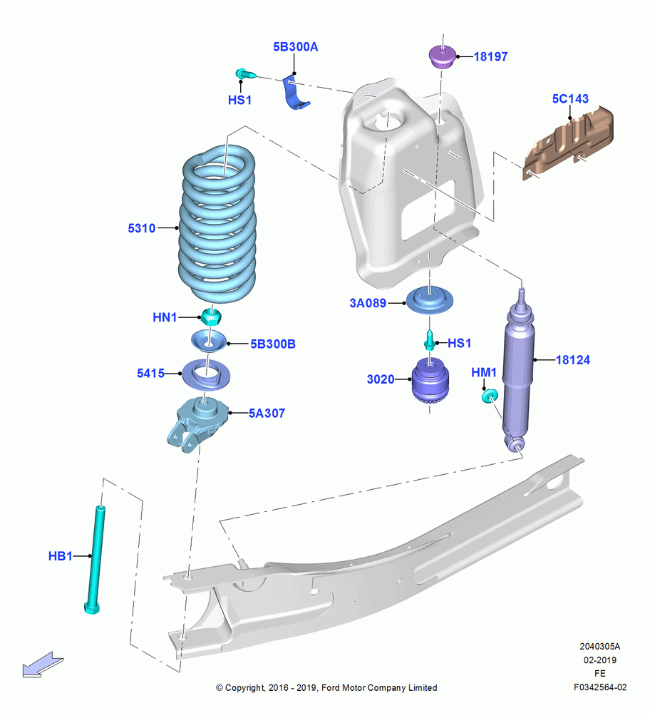 05A - Front Suspension Struts and Springs, LHD RWD; 11/JUL/2016