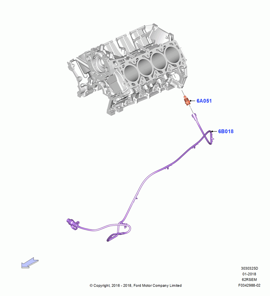 Engine Heater, 6.2L 16V OHC NA V8 Gas