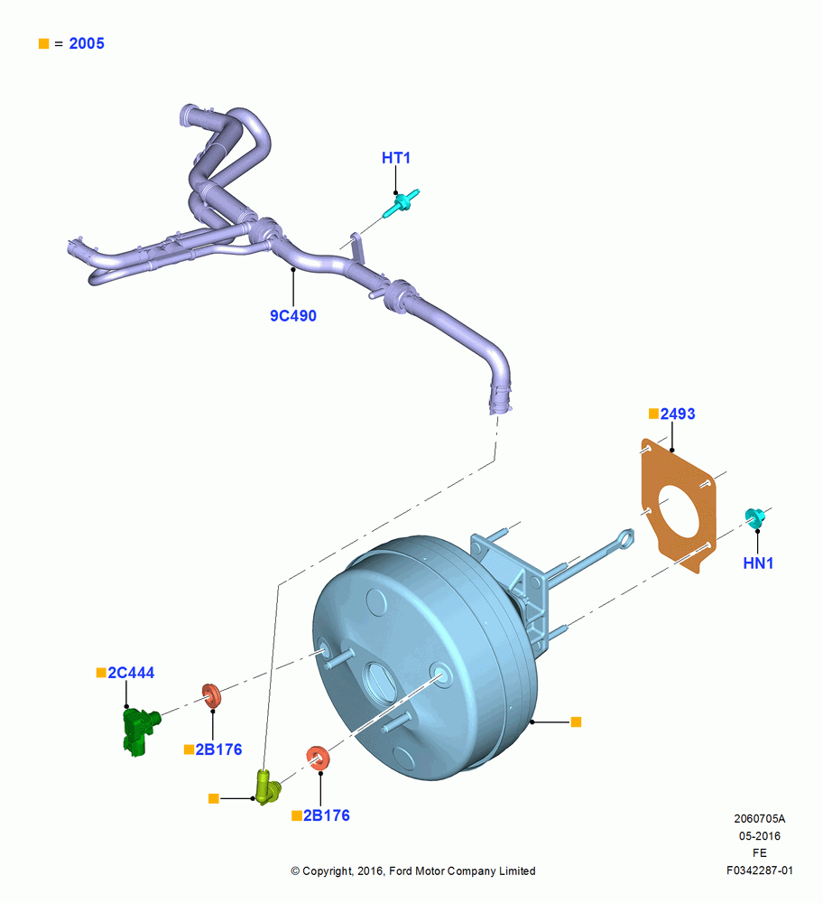 Brake Booster, 6.2L 16V OHC NA V8 Gas, Power 4-Wheel Disc Vacuum Boost, STANDARD DUTY BATTERY