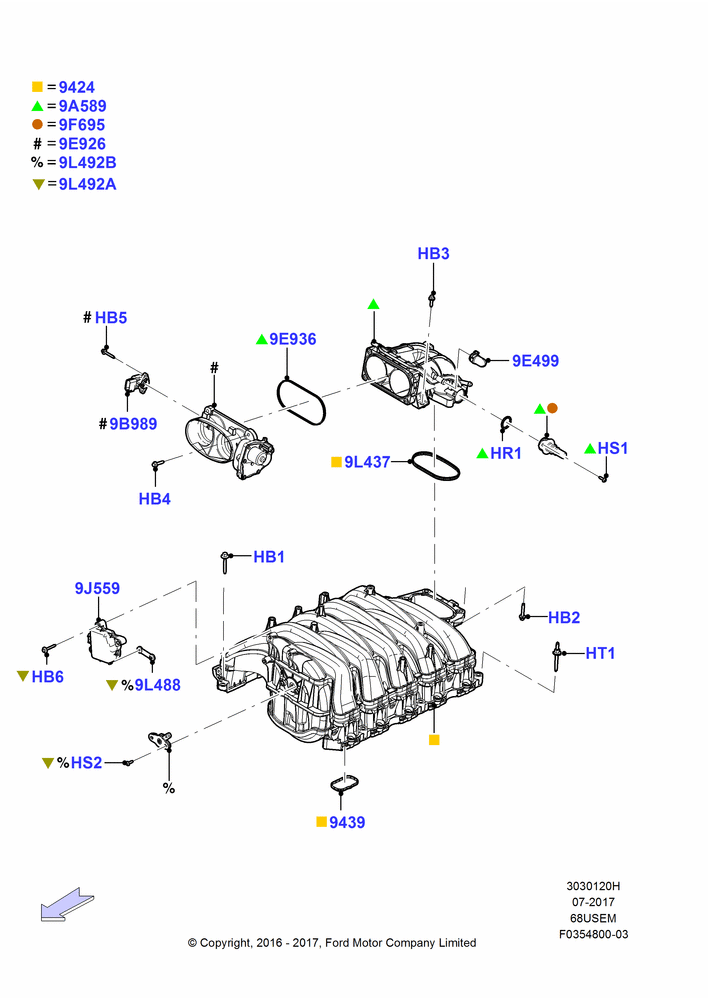 20H - Intake Manifold, 6.8L Gas EFI V10; 11/JUL/2016