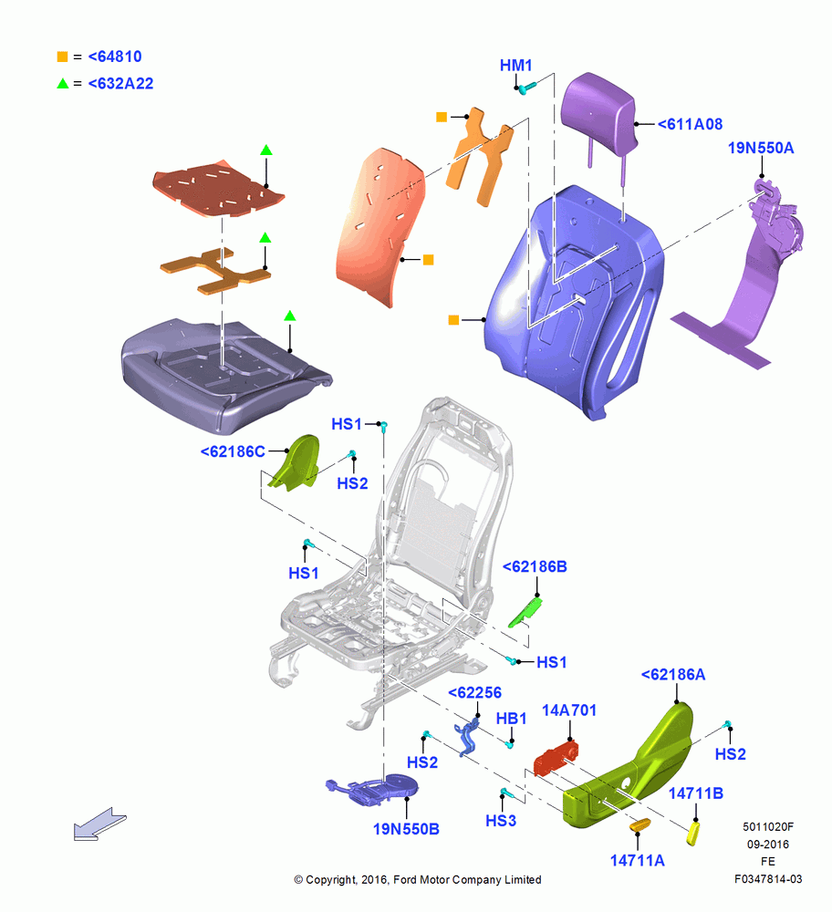 20F - Front Seat Pads/Valances & Heating, With Drivers Heated And Cooled Seat, Drv Power Seat Adjust With Memory; 11/JUL/2016-04/NOV/2019