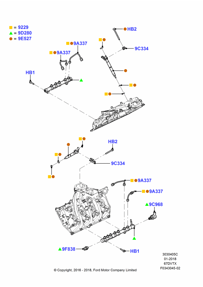 05C - Fuel Injectors and Pipes, 6.7L 4V V8 T/C Diesel; 11/JUL/2016-04/NOV/2019