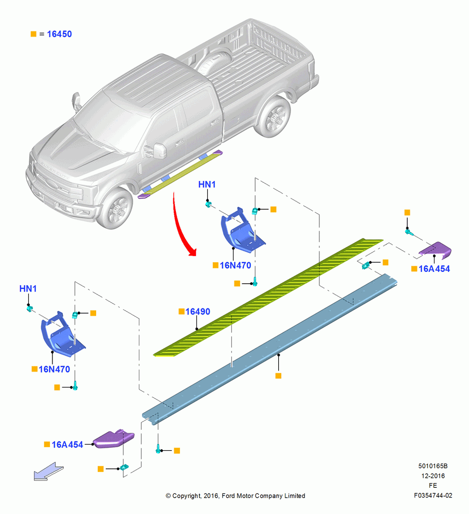 65B - Running Boards/Side Steps, Running Boards - Tubular Chrome; 11/JUL/2016-20/NOV/2017