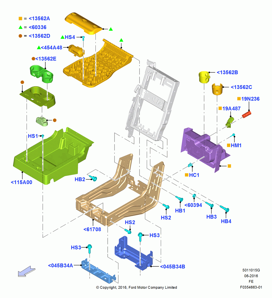 15G - Front Seat Base, With Split Bench Front Seat, 20% Seat; 11/JUL/2016