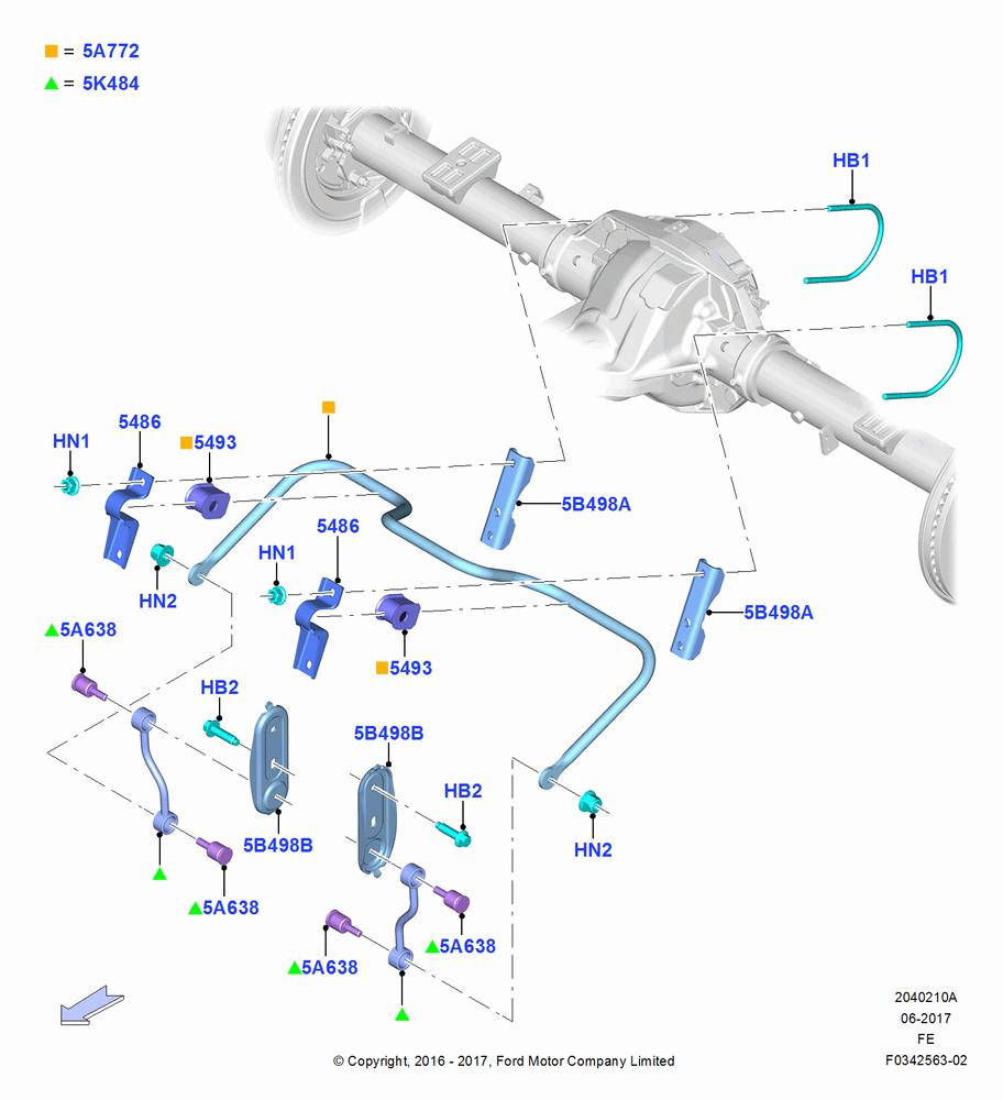10A - Rear Cross Member & Stabilizer Bar, With Rear Stablizer Bar, Stabilizer; 11/JUL/2016