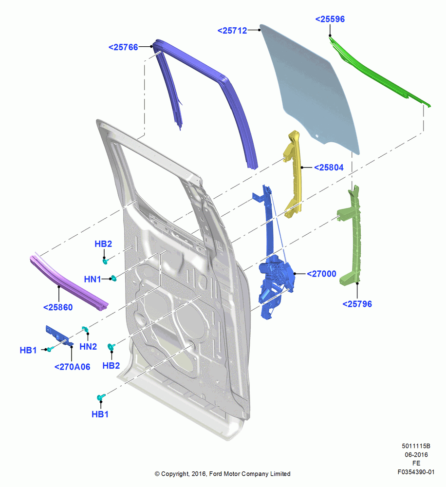 15B - Rear Door Glass and Window Controls, Super Cab; 11/JUL/2016