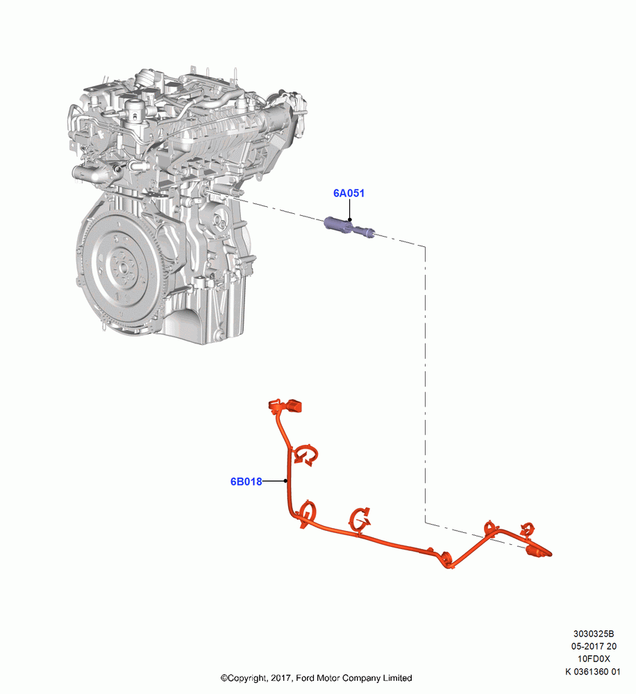 25B - Engine Heater, 1.0L EcoBoost 120PS/125PS/140PS, (+)"ASM/FNA/GU/MEX/MPS/SN/PR/VIR"; 11/SEP/2017
