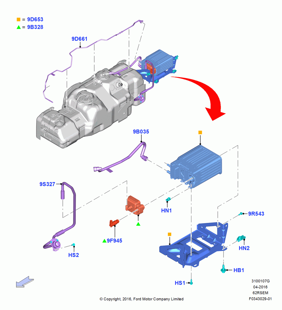 07G - Fuel Vapour System, 142"/3607MM Wheelbase, 6.2L 16V OHC NA V8 Gas, With Mid-Ship Fuel Tank, 148" Wheelbase, 160" Wheelbase, 164" Wheelbase; 11/JUL/2016