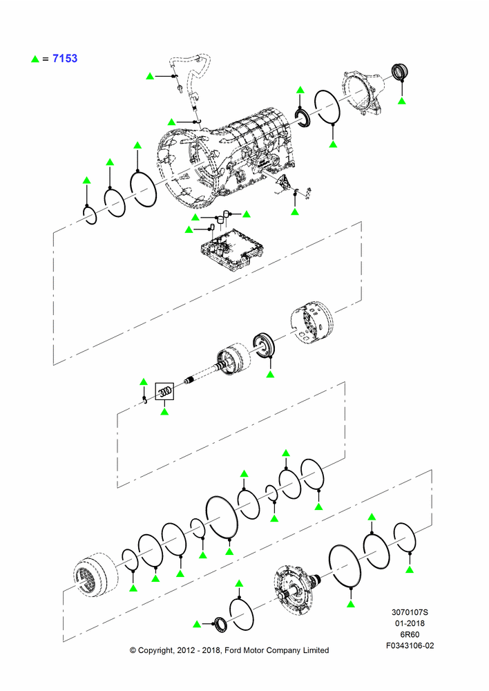 07S - Automatic Transmission Gasket Kits, 6 Speed Auto Trans (6R100), 6 Speed Auto Transmission (6R140), 6 Speed Auto Trans (6R140); 11/JUL/2016