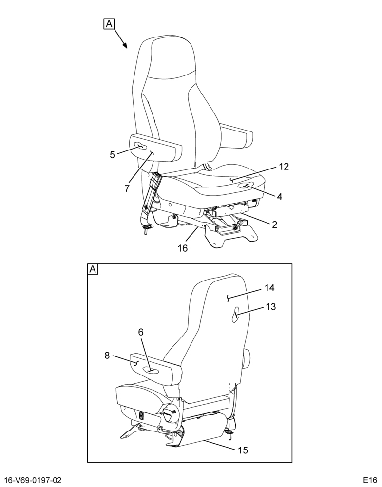 ..SEAT,DRIVER , AIR CLOTH CREW C (FC4Z-7260012-C)