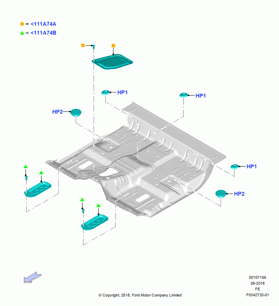 10A - Plugs - Floor Pan, Regular Cab; 11/JUL/2016