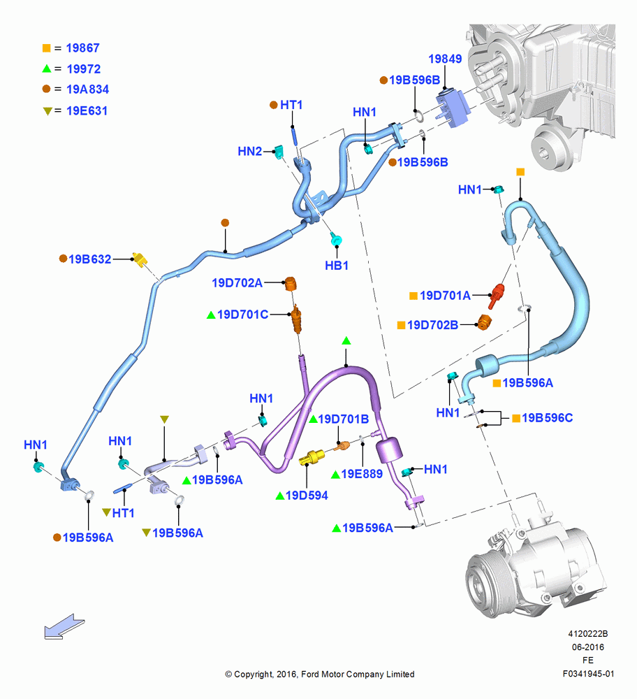 22B - Air Conditioning System, 6.7L 4V V8 T/C Diesel; 11/JUL/2016