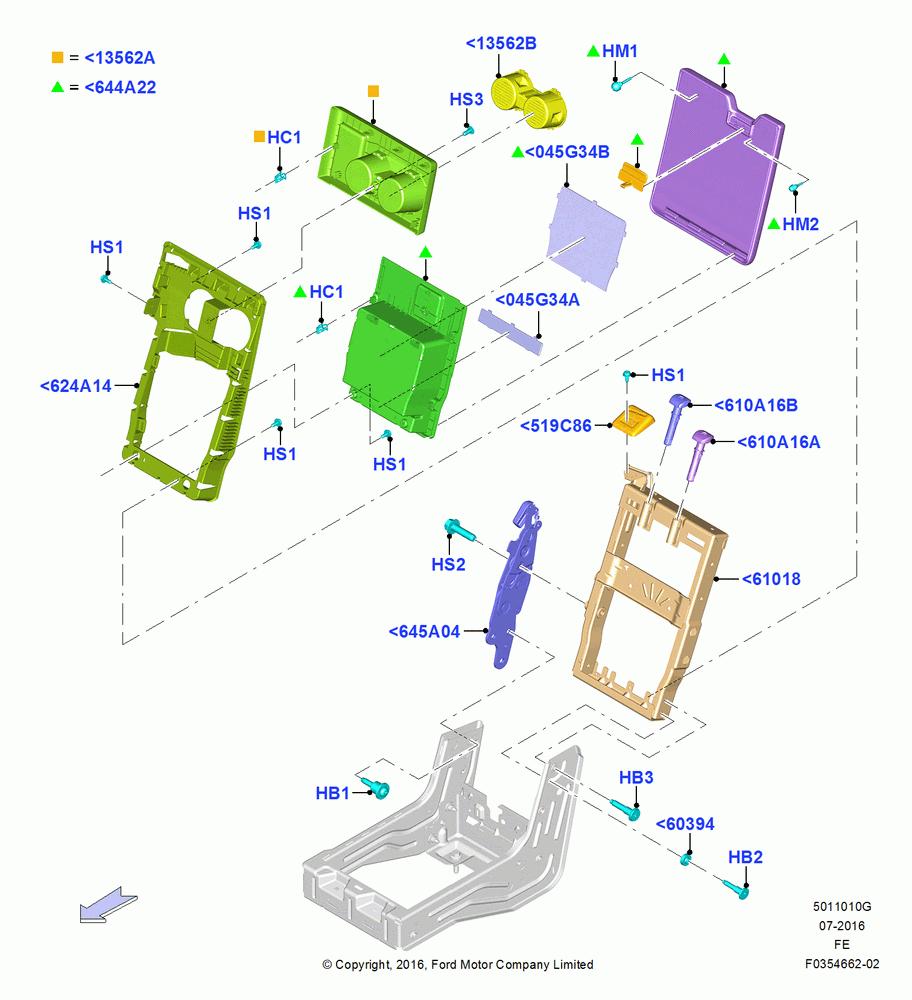 10G - Front Seat Back, With Split Bench Front Seat, 20% Seat; 11/JUL/2016
