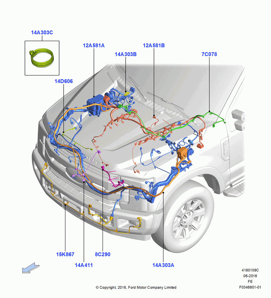 09C - Wiring - Engine And Transmission, 6.8L Gas EFI V10; 11/JUL/2016