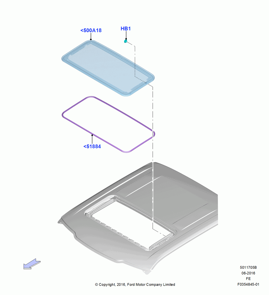 05B - Sliding Roof Panel, Power Tilt/Slide Sun Roof; 11/JUL/2016