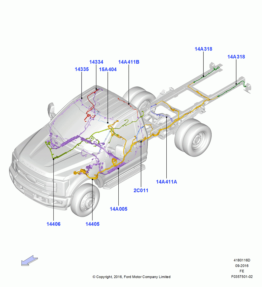 16D - Wiring - Body And Roof Console, Regular Cab, Chassis; 11/JUL/2016-04/NOV/2019