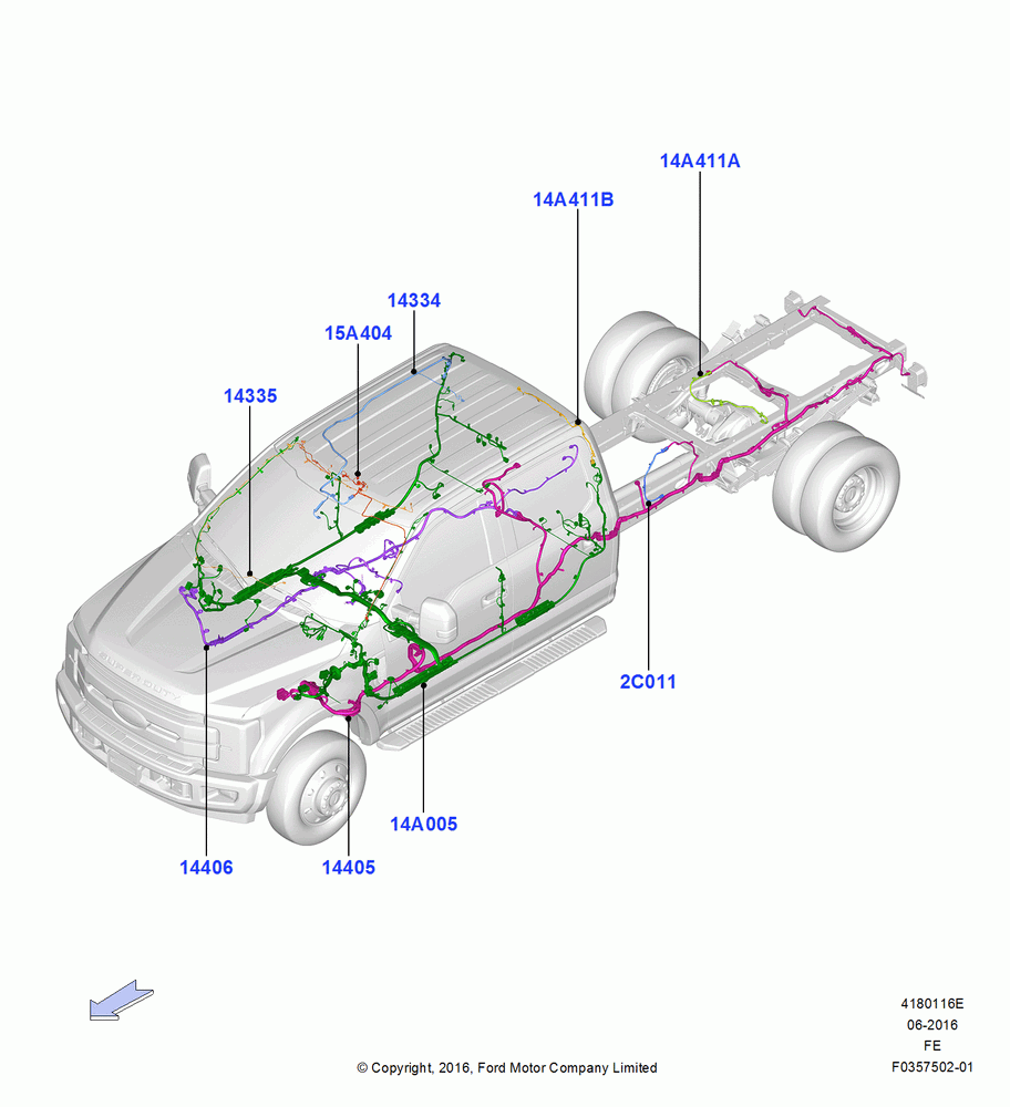 16E - Wiring - Body And Roof Console, Crew Cab, Chassis; 11/JUL/2016-04/NOV/2019