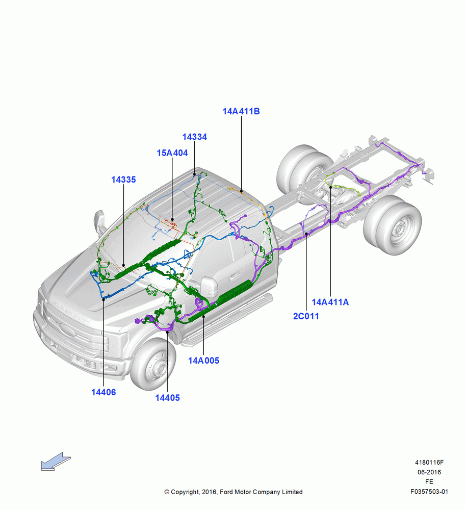 16F - Wiring - Body And Roof Console, Super Cab, Chassis; 11/JUL/2016-04/NOV/2019