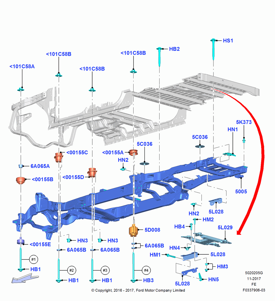 05G - Chassis Frame, Crew Cab, Regular Cab, Super Cab, Fifth Wheel - Fleetmaster - Fixed; 11/JUL/2016
