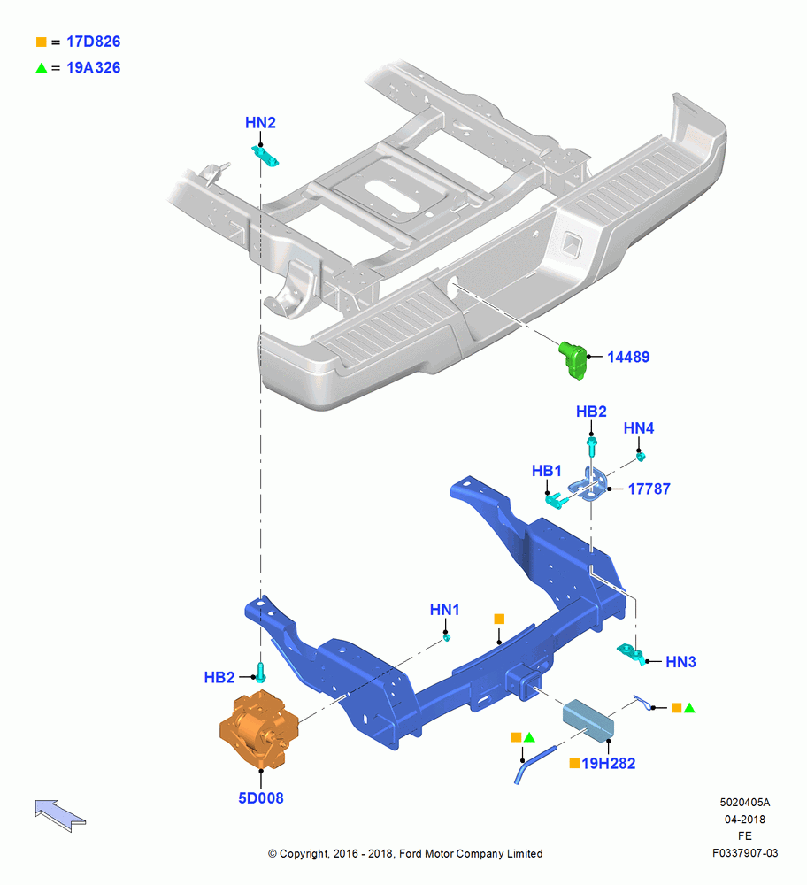05A - Tow Bar, Production Installed; 11/JUL/2016