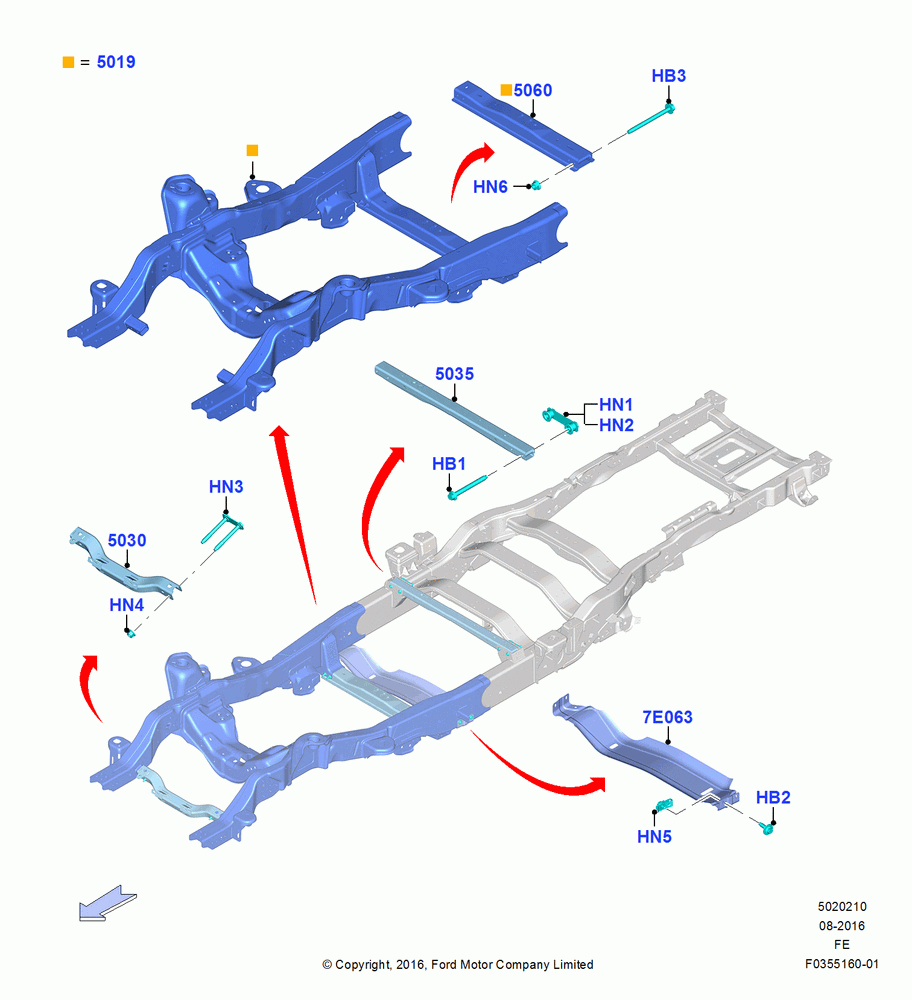 10 - Front Chassis Members; 11/JUL/2016