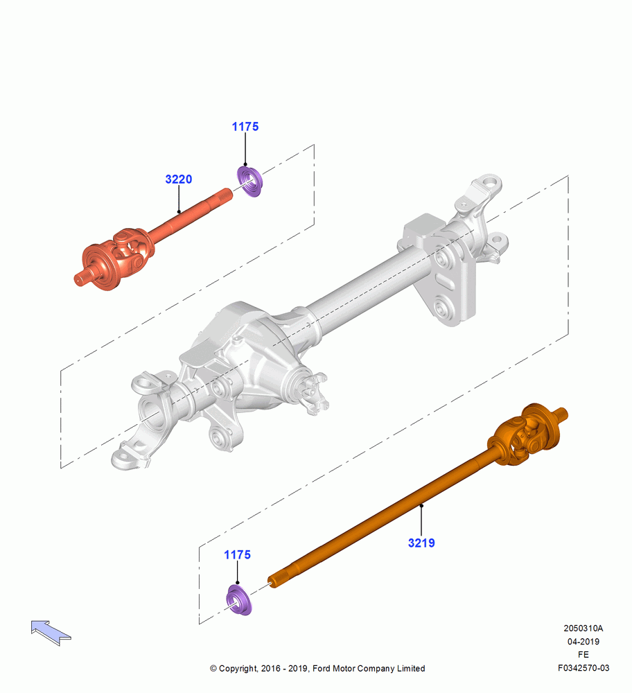 10A - Components - Front Axle Diff & Carr, Axle Shaft; 11/JUL/2016