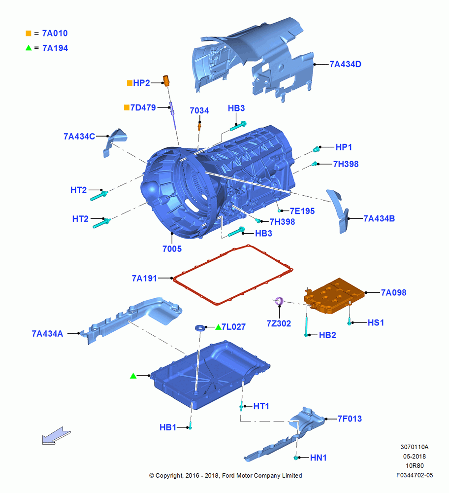 10A - Transmission External Components, 10 Speed Auto Transmission (10R80); 26/SEP/2016
