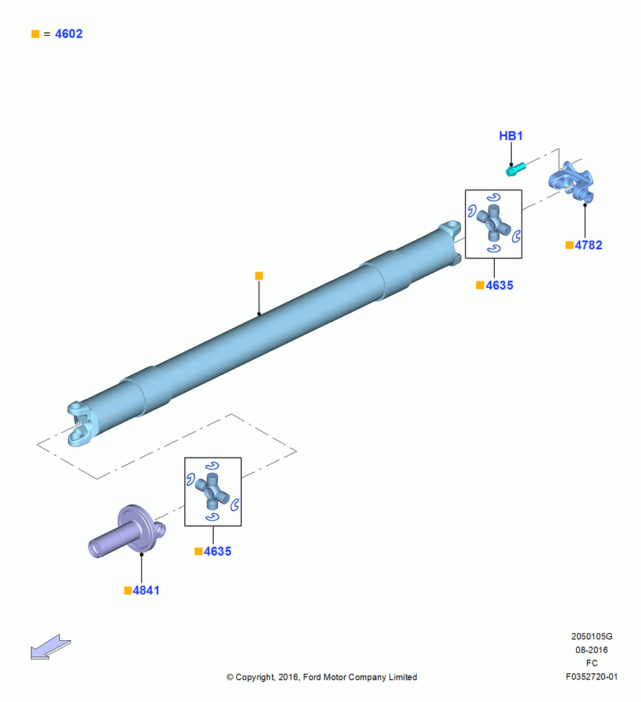 05G - Drive Shaft - Rear Axle Drive, Phantom/Raptor; 10/OCT/2016