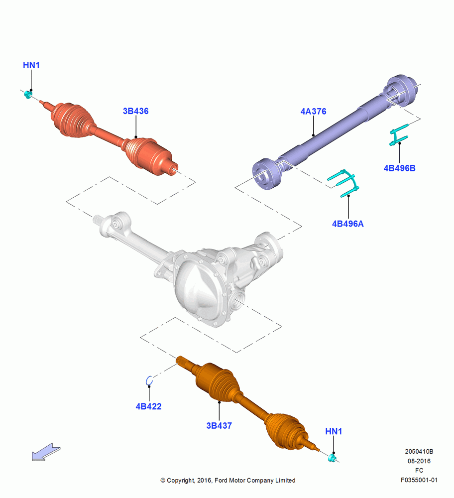 10B - Drive Shaft - Front Axle Drive, Phantom/Raptor; 10/OCT/2016