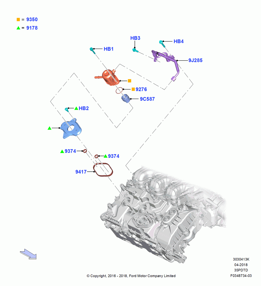 13K - Fuel Injection Pump-Engine Mounted, 3.5L V6 GTDI High Output, 3.5L V6 GTDI; 26/SEP/2016